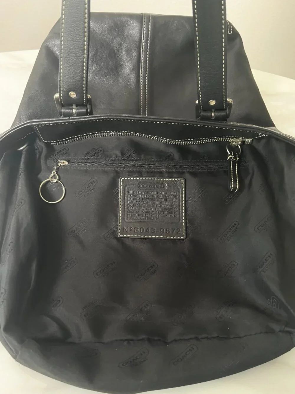 Coach Vintage Hamptons Black Leather Tote Shoulder Bag Y2K 9572 + COA